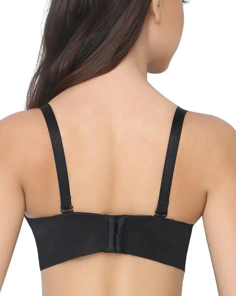 Add Two Cups Padded Wireless Plunge Push Up Bra