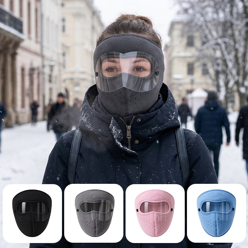 Thermal Ear Protection Winter Face Mask with Protective Eye Shield