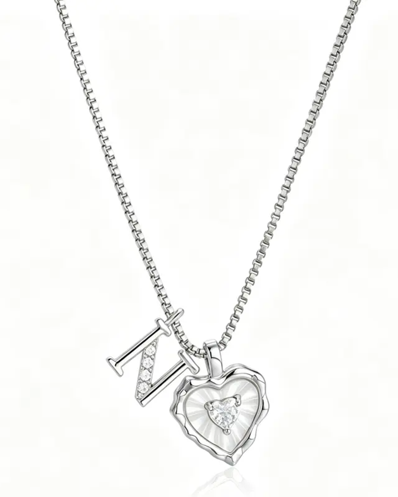 A–Z Micro Pave Letter Pendant Necklace