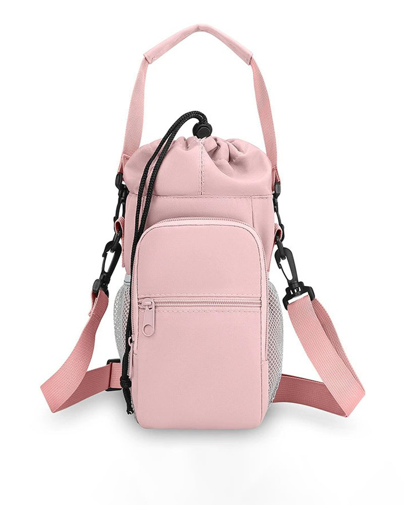 Multi-Pocket Bottle Bag with Phone Holder for Hiking, Travel & Daily Use