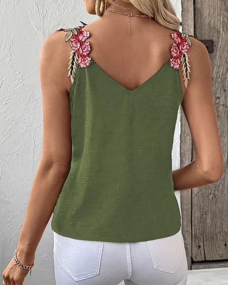 Casual Floral Tank Top