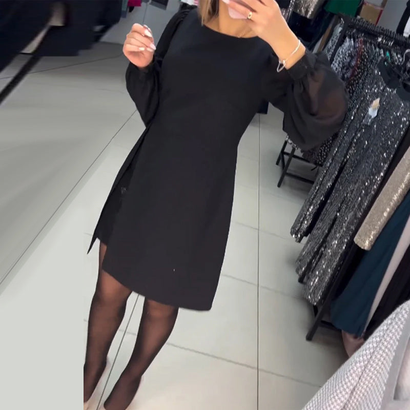 Elegant solid color dress