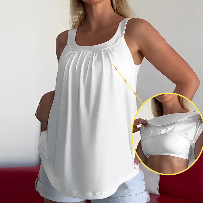 Aumora Strapless Pleated Solid Color Tank Top