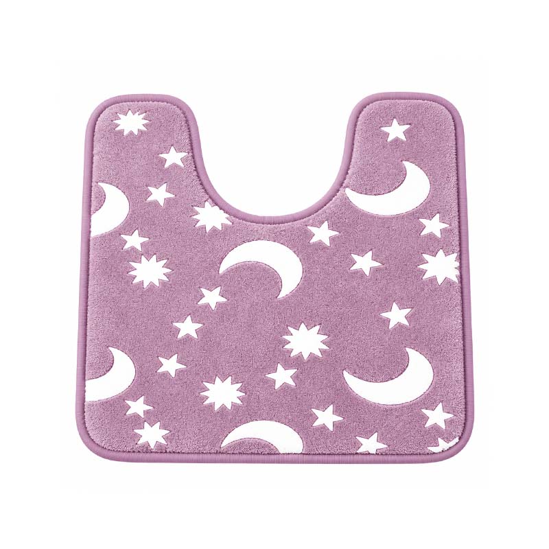 Glow-in-the-dark coral fleece floor mat
