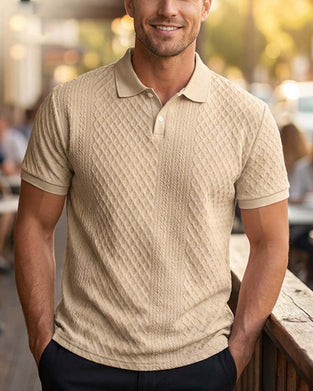 Turn-Down Collar Men's Polo Shirt