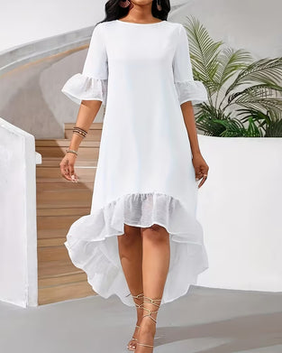 Asymmetrical Ruffle Dress