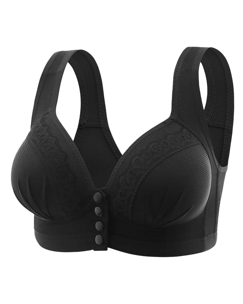 Front button breathable skin-friendly cotton bra