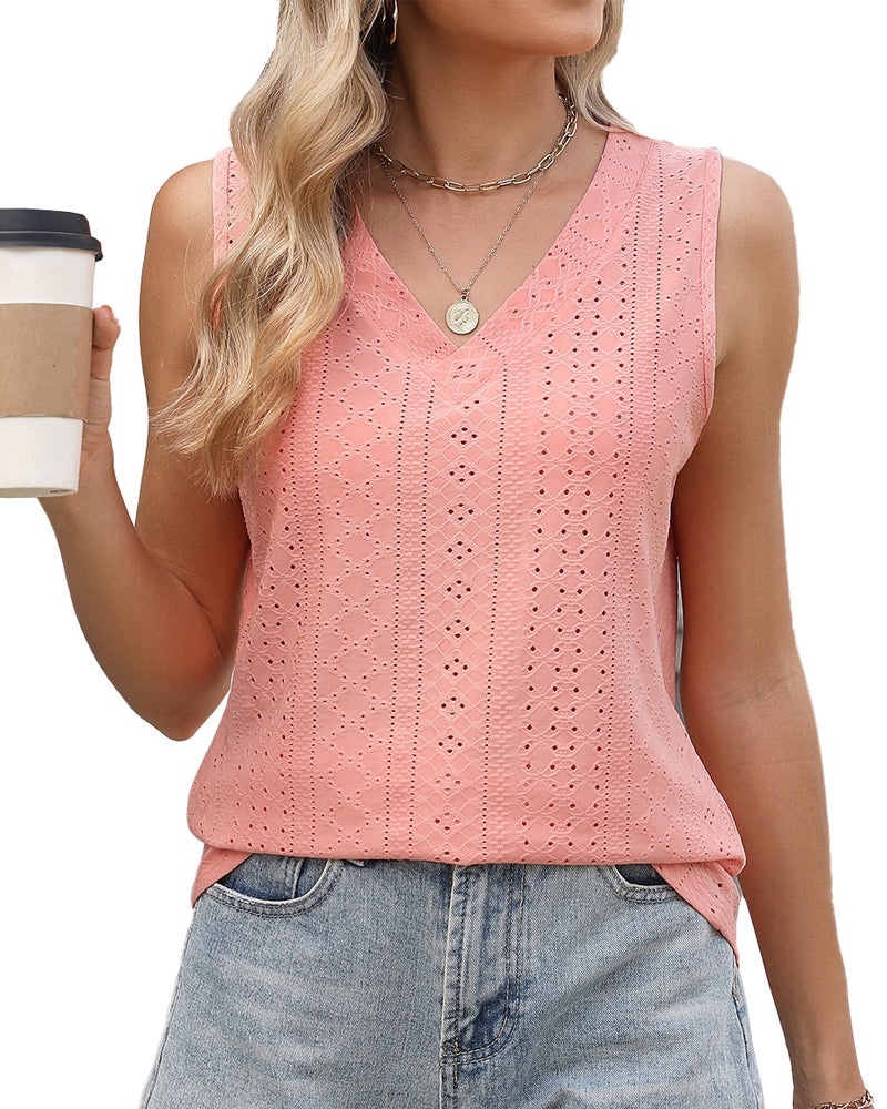 Casual Solid Color Tank Top
