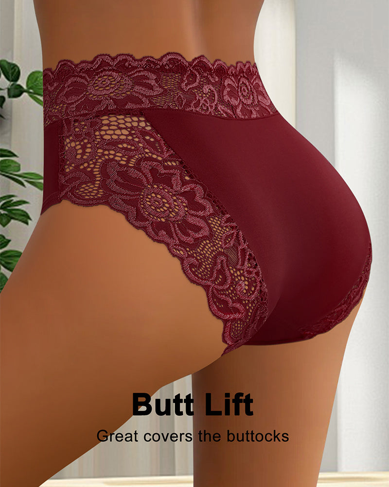Sexy Lace Mid-Rise Panties-4