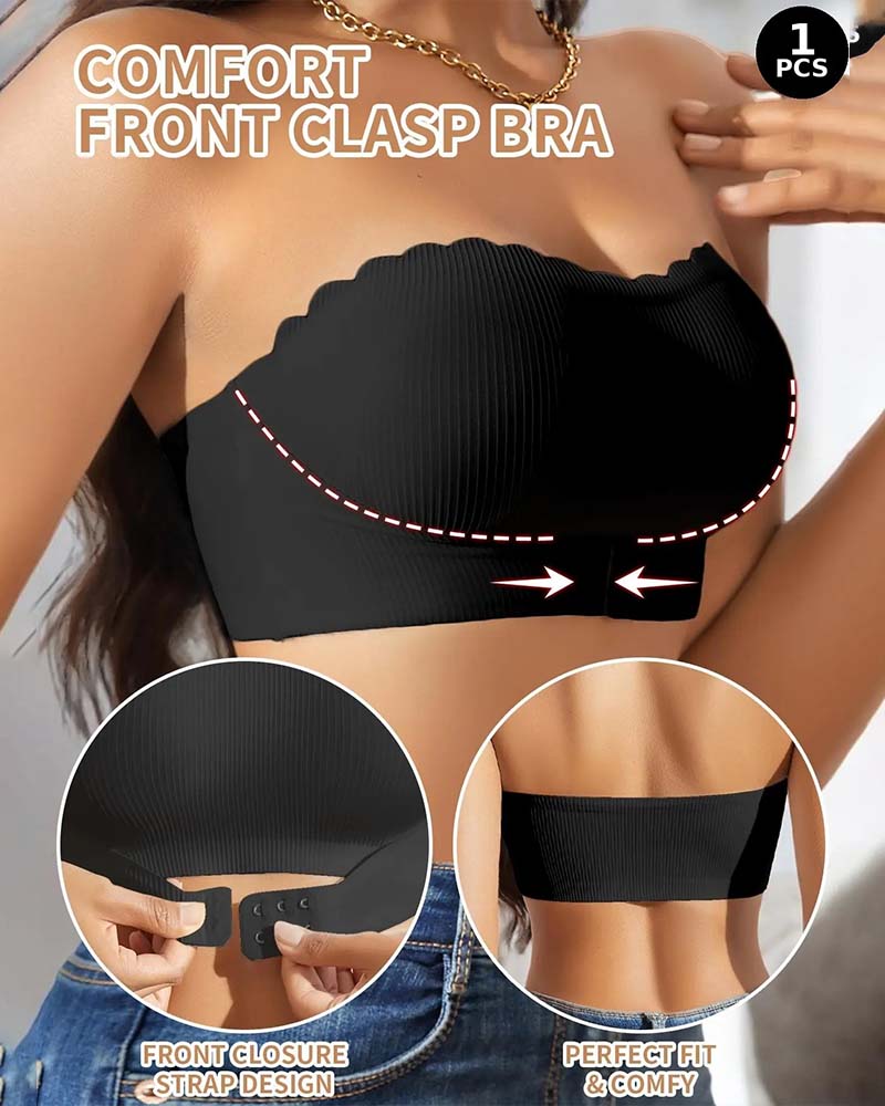 Women's Wave-Edge Strapless Lingerie
