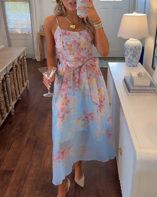 Spaghetti Straps Bowknot Dress