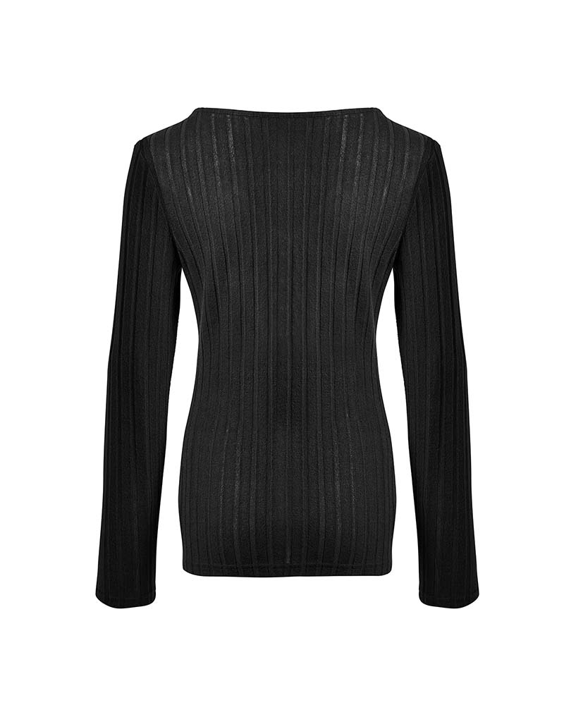 V-Neck Long Sleeve Blouse