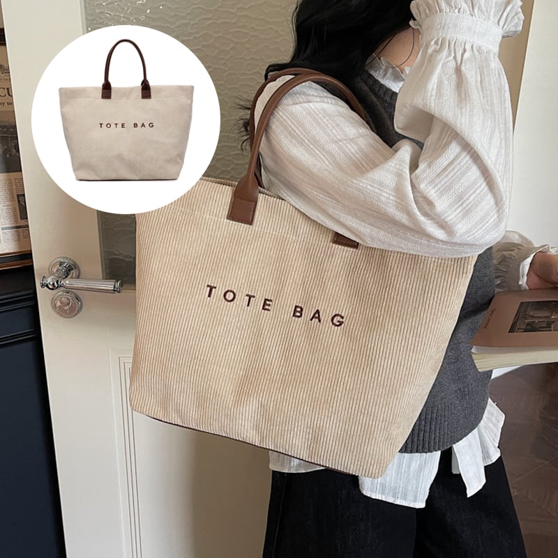 Letter Print Tote Bag