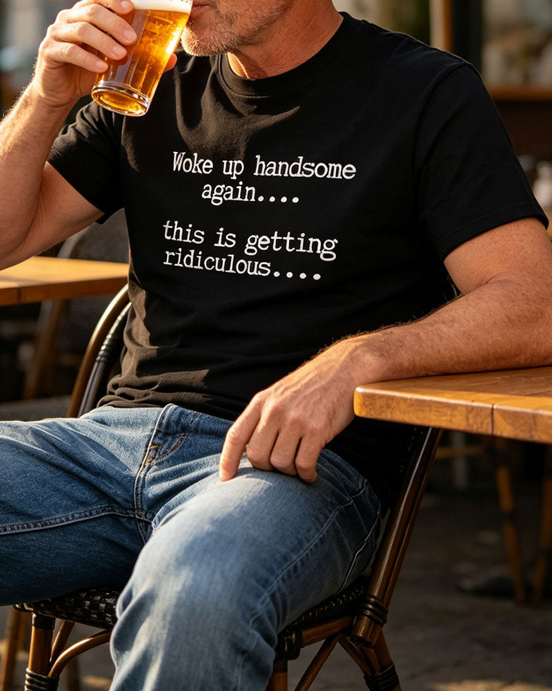 Men's Letter Print Crew Neck T-Shirt