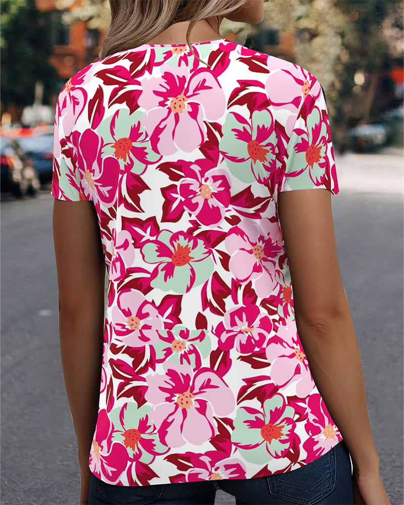 V-Neck Comfortable Short-Sleeved T-Shirt