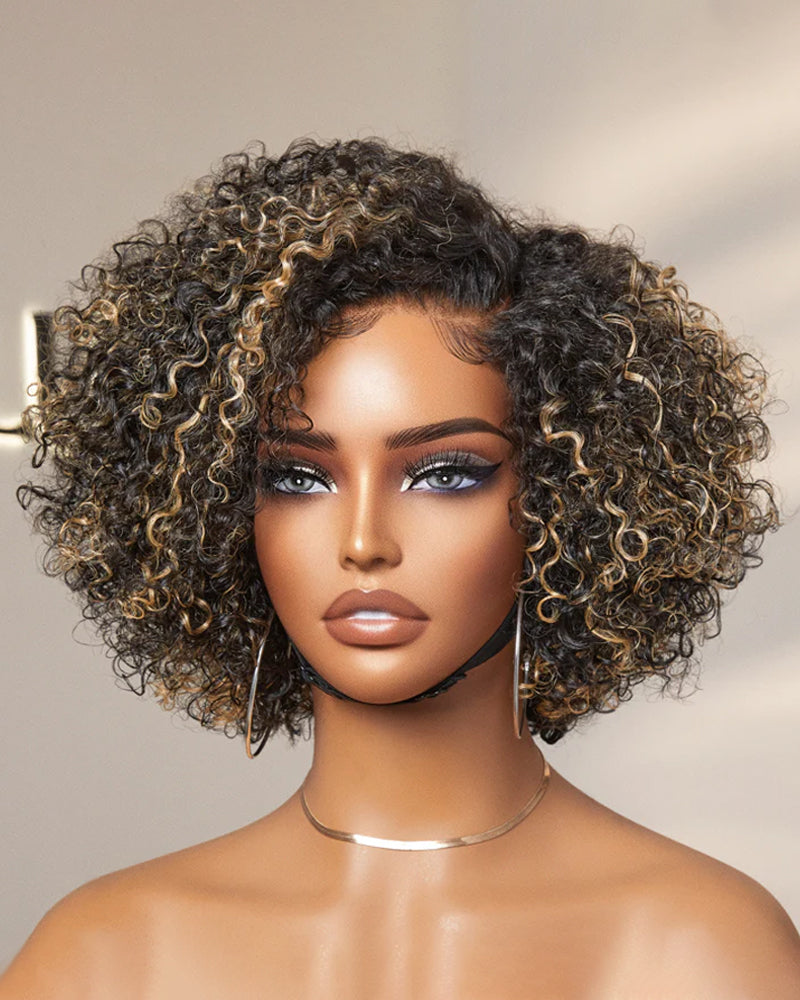 African Curly Wig Headset