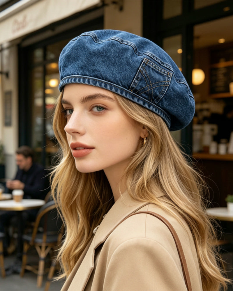 Women'sVintage Denim Beret