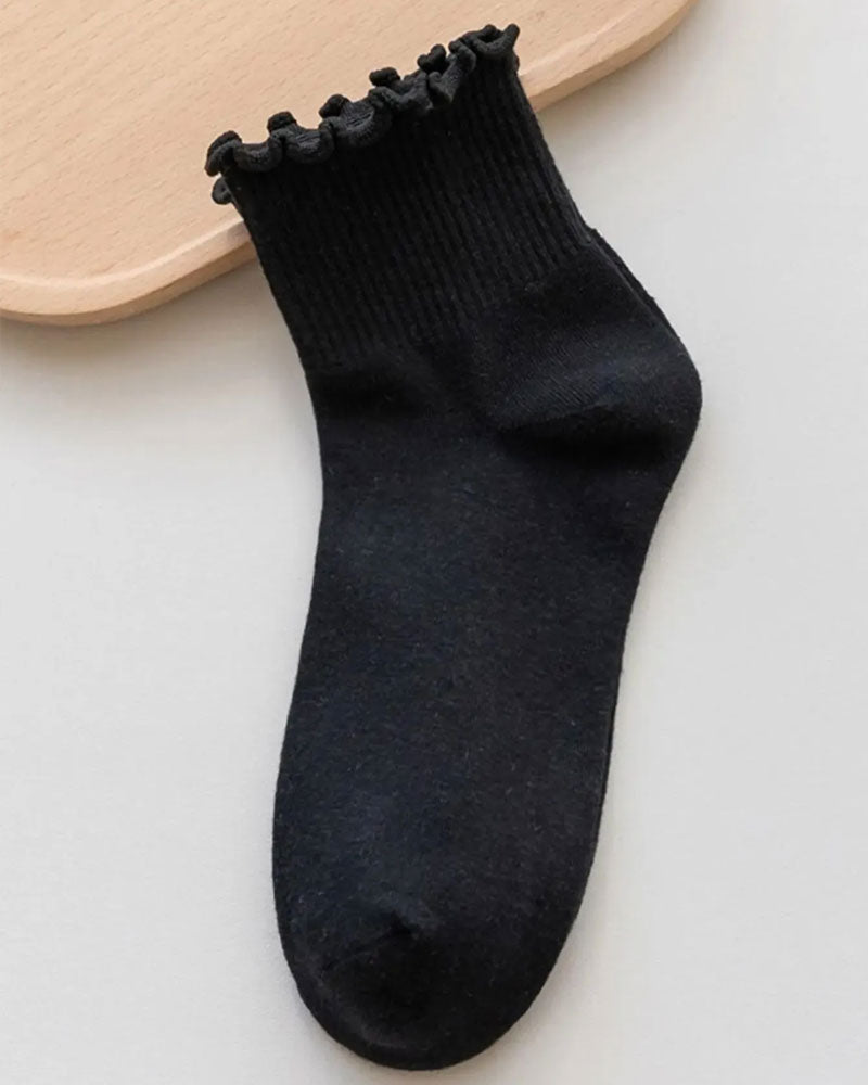 Women's Frill Trim socks (6 pairs)