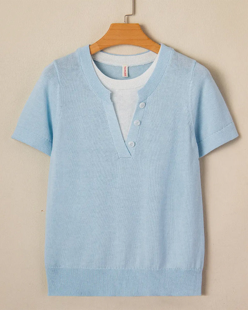 Casual Short Sleeve Pullover