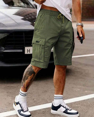 Drawstring Cargo Casual Shorts