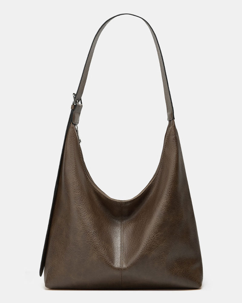 Women's Solid Color PU Leather Shoulder Bag