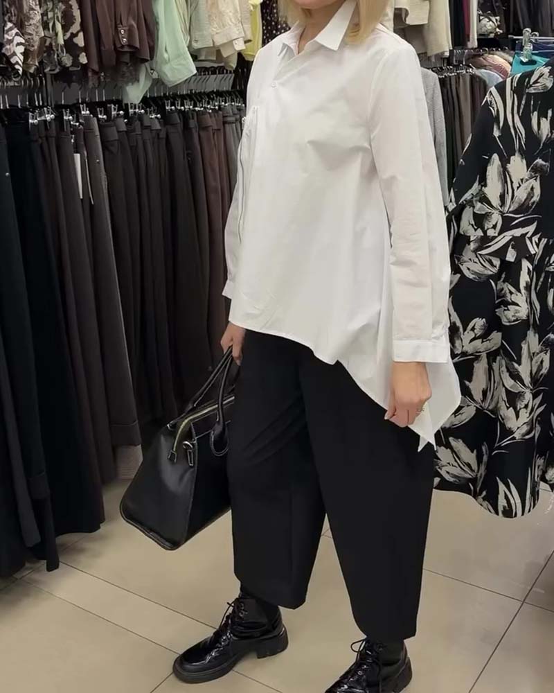 Irregular Side Zip Shirt