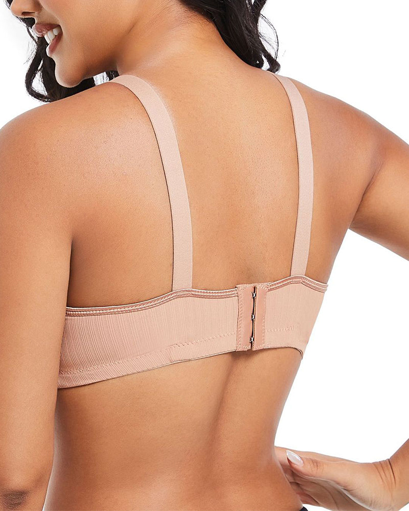 Three-Row Hook Bra
