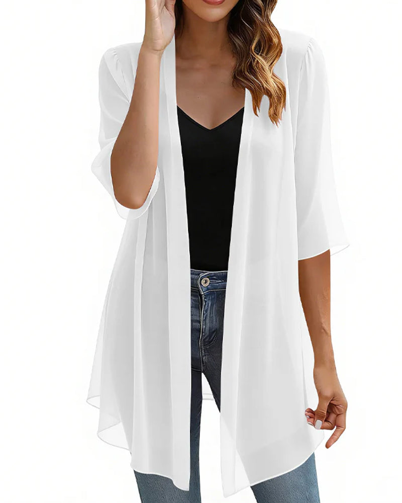 Lightweight Solid Sun Protection Cover-Up