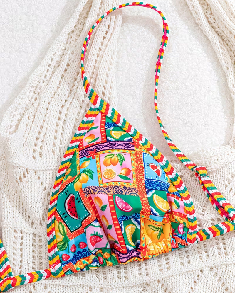 Sexy Fruit Print Bikini