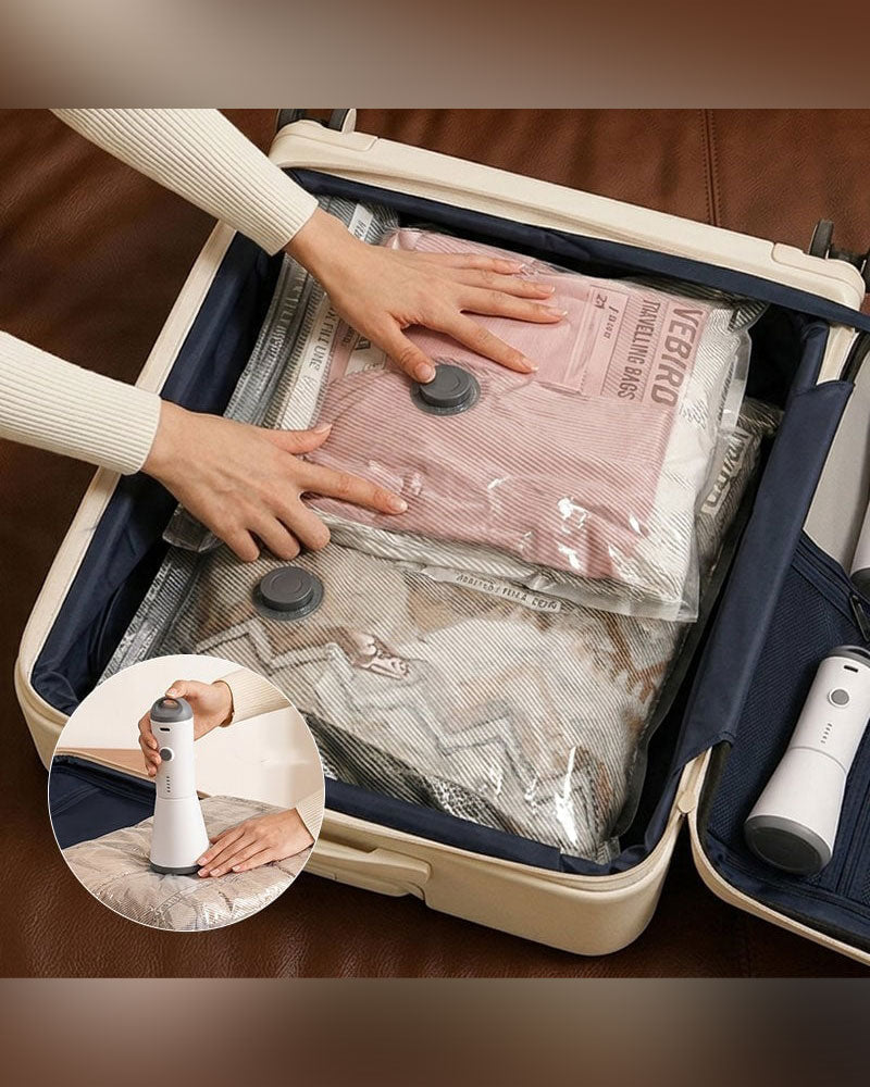 Travel Vacuum Bags with Portable Electric Pump