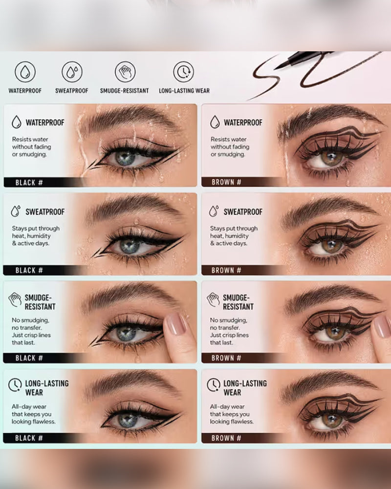 Waterproof Ultra-Fine Tip Fast-Drying Liquid Eyeliner
