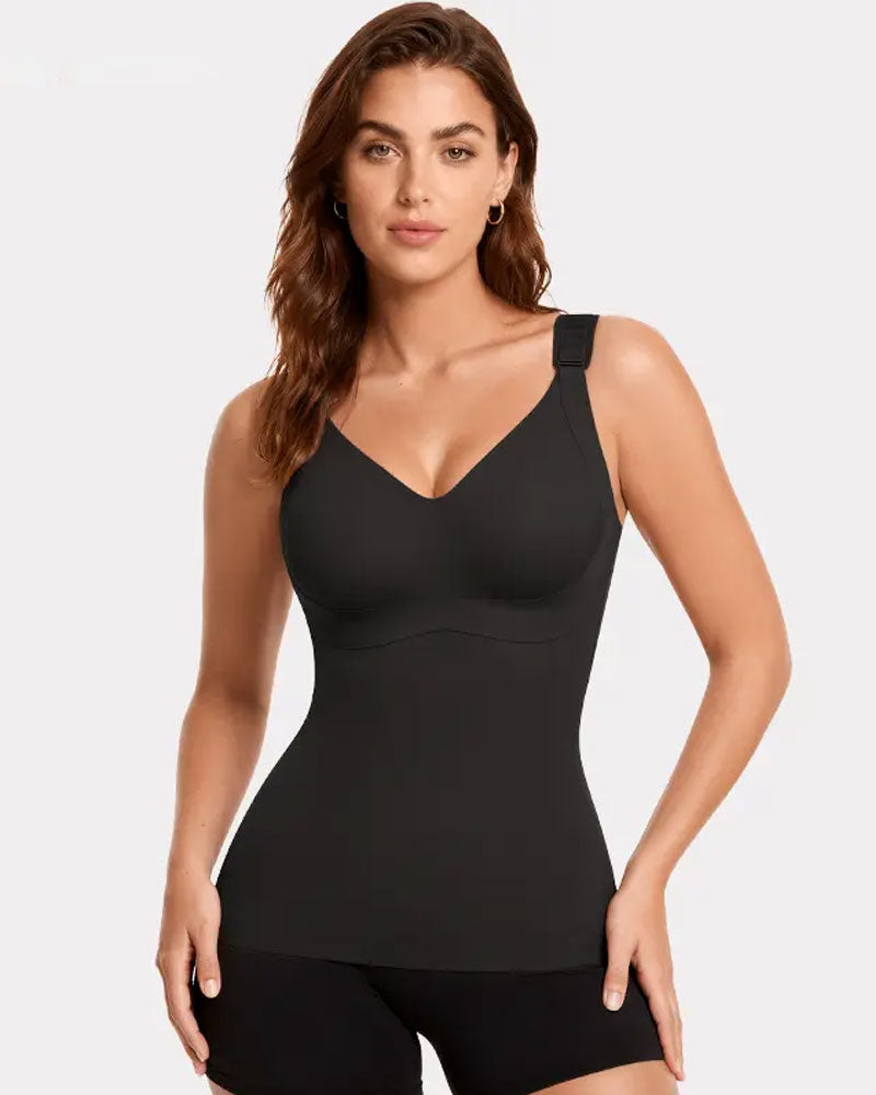 Women's 3-In-1 Light Fitted Soft Thermal Shapewear Built In Bra Tank Top