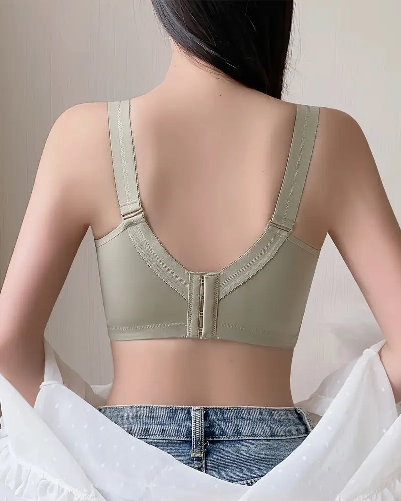 Elegant Full Coverage Bow Contrast Lace Push Up Bra