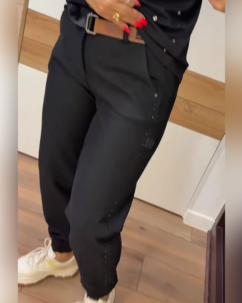Tapered Pocket Cropped Pants