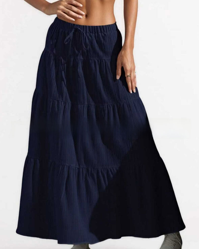 Wrap Tie Layered Skirt