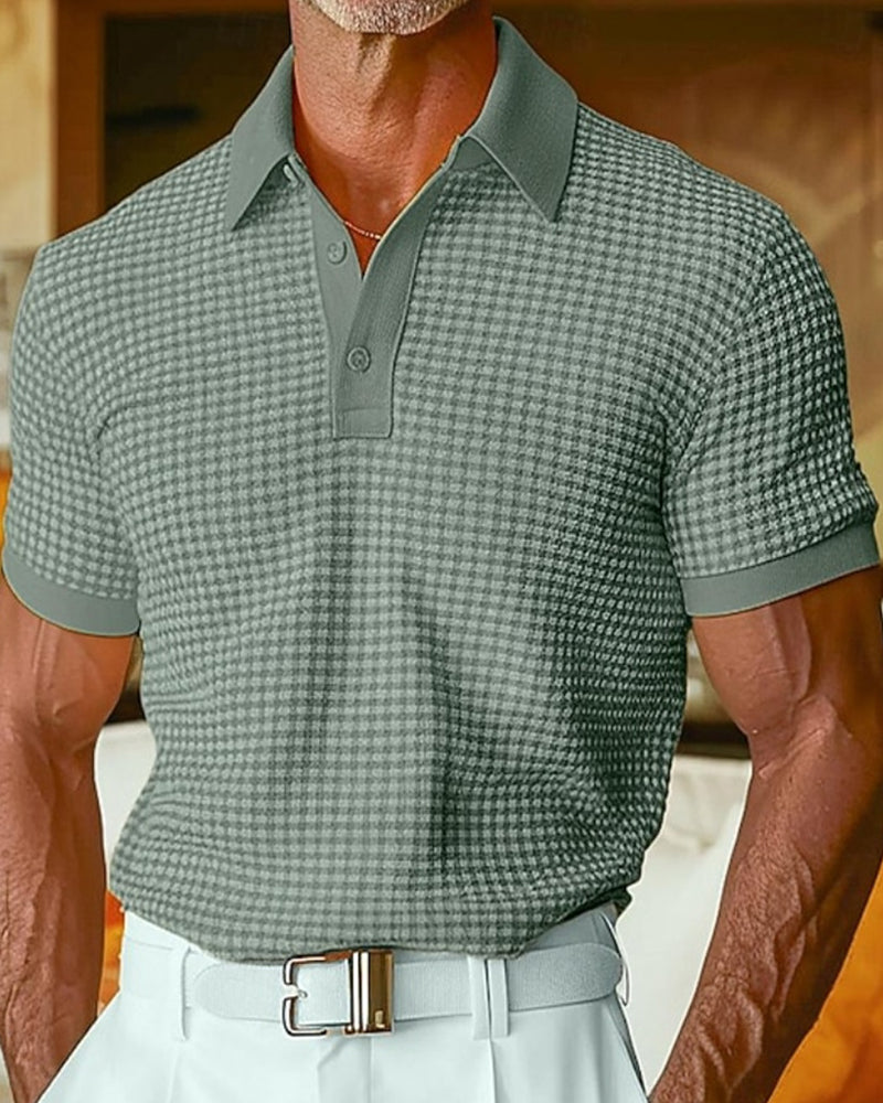 Lapel Button Short-Sleeve Polo T-Shirts