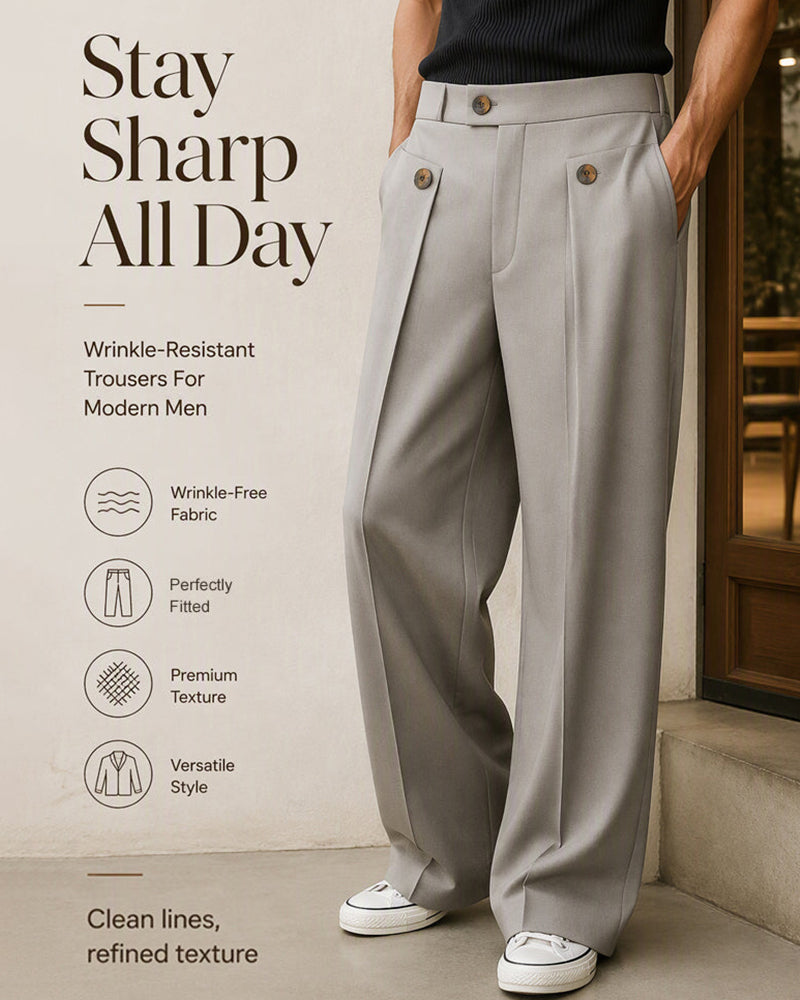 ⏰Men's Straight Leg Wrinkle Resistant Pants 👖