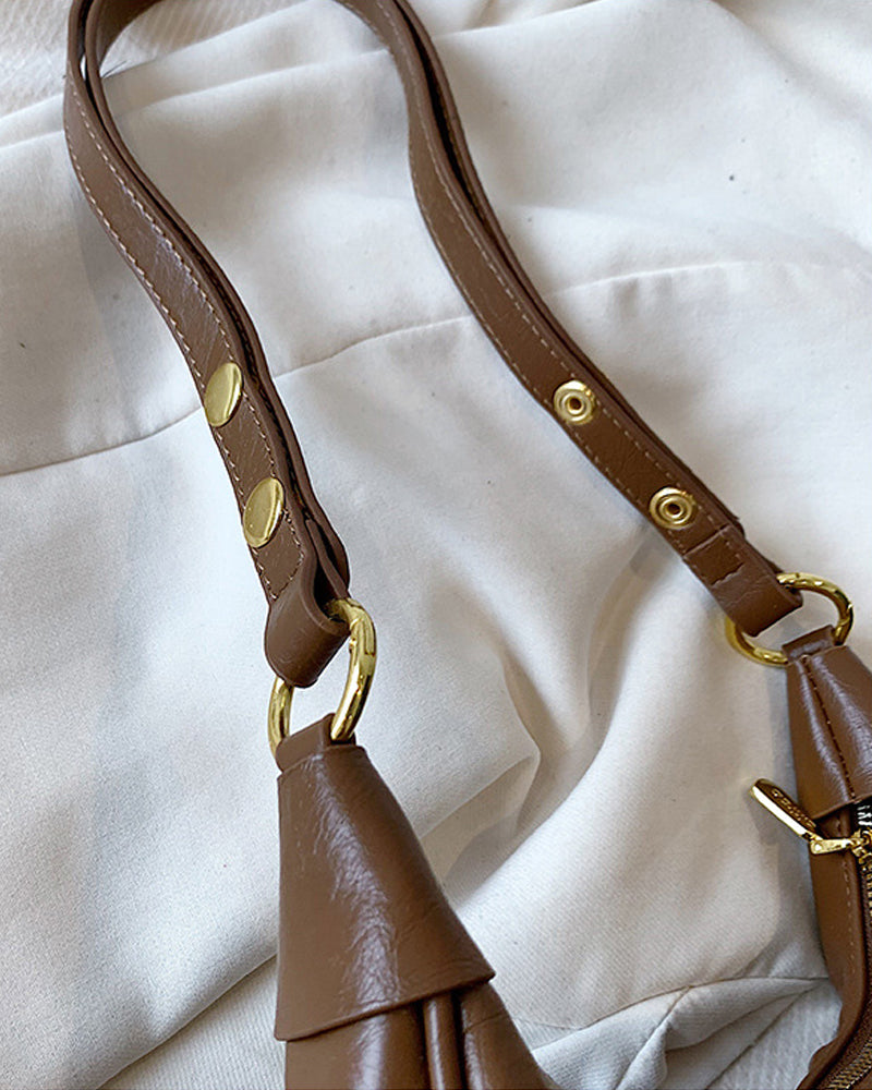 Waxed Leather Underarm Bag