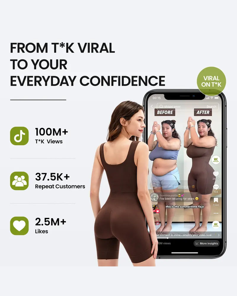 Tummy Control Butt Lifter Faja Bodysuit