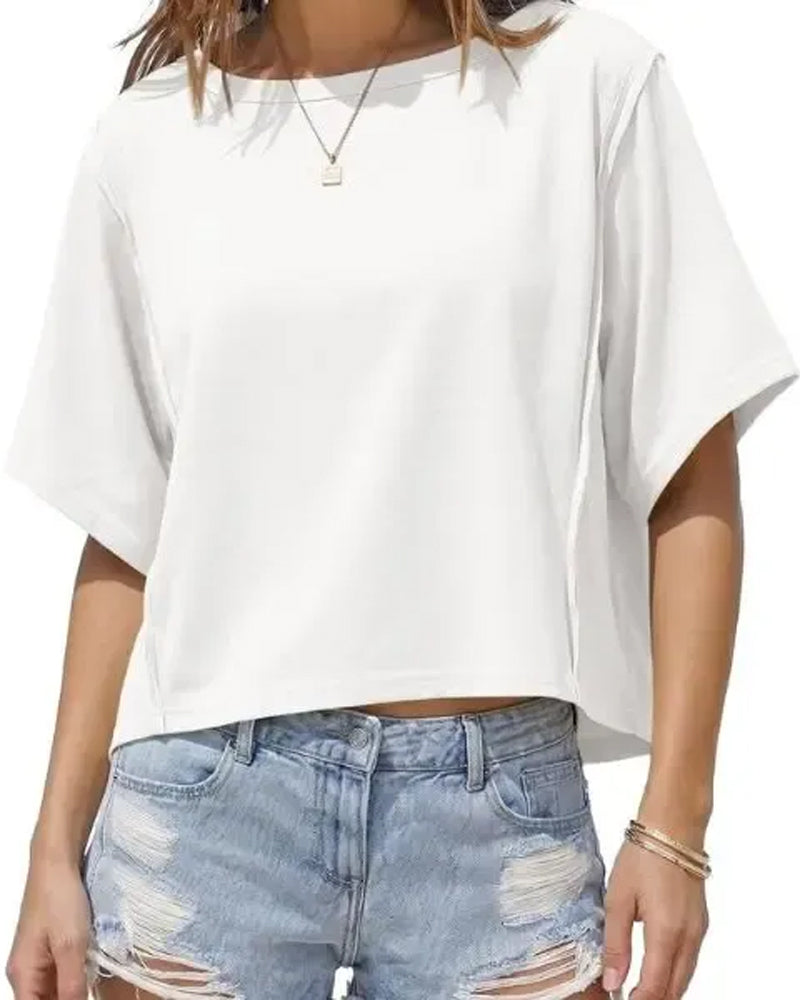 Short Drop Shoulder Loose T-Shirts