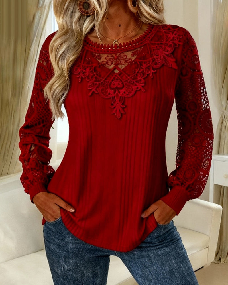 Solid Color Patchwork Ribbed Top