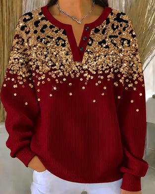 Leopard Print Fashion Casual Sweatshirt