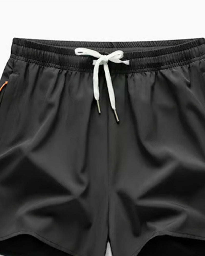 Zipper Pocket Quick Dry Dolphin Shorts