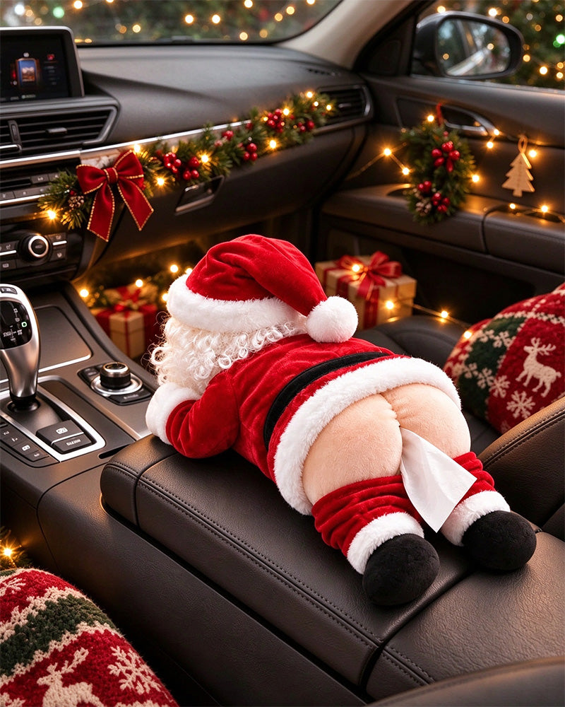 🎅😂 Funny Santa Claus Design Tissue Box Cover