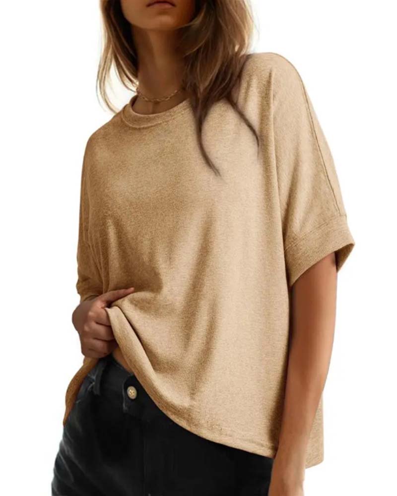 Crew Neck Loose Short Sleeve T-Shirt