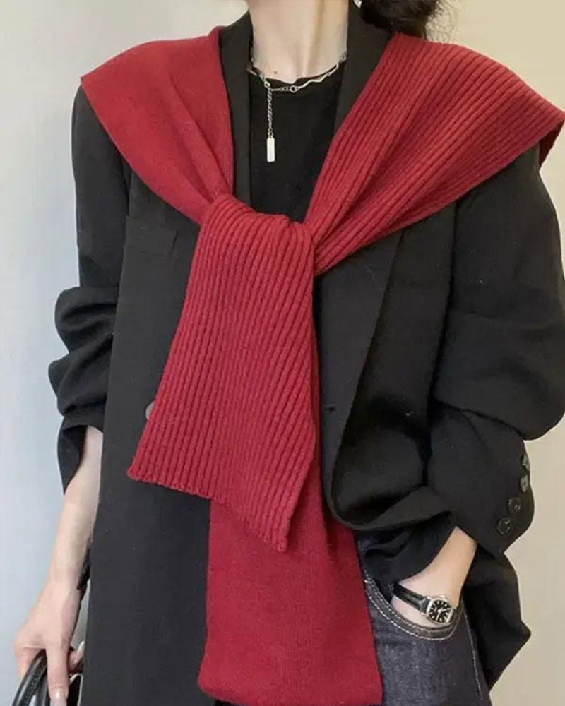 Casual Versatile Solid Color Shawl Scarf For Women