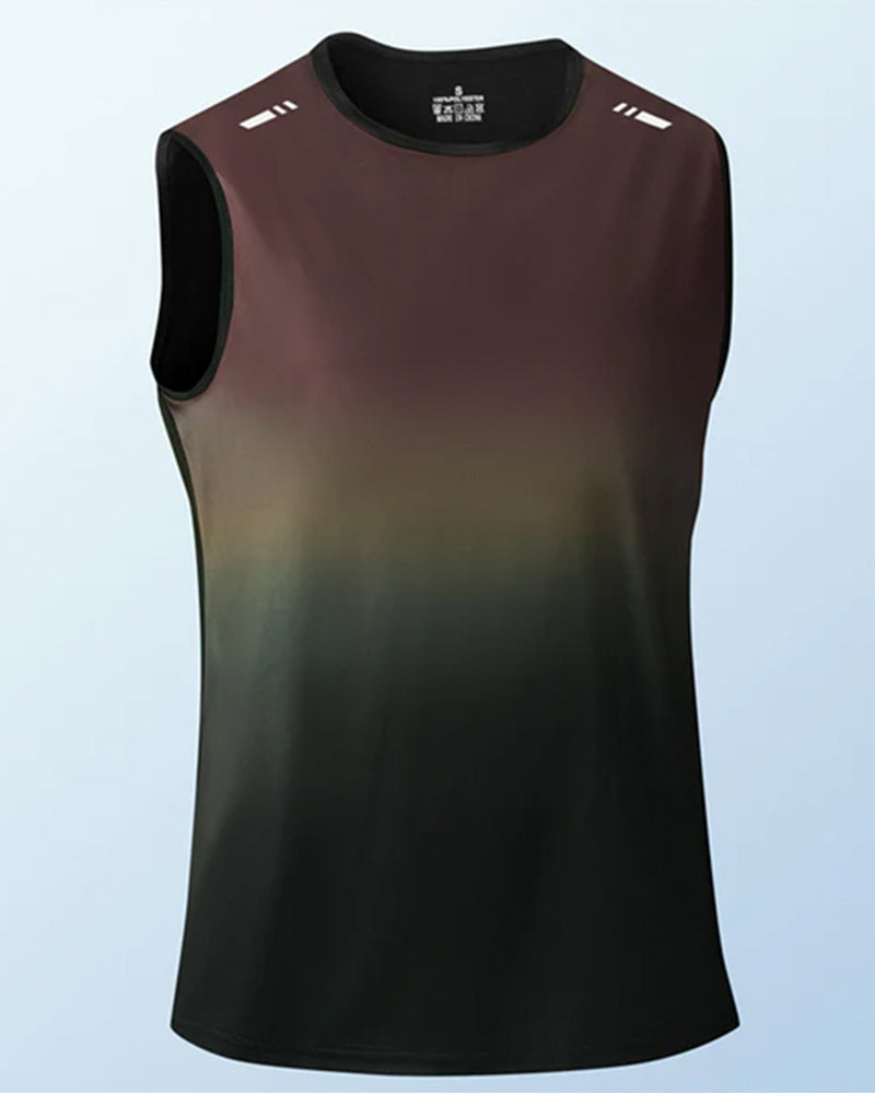 Men's Gradient Crew Neck Tank Top