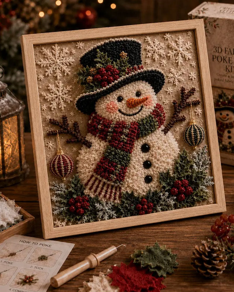 Christmas Needle Felting Fabric DIY Kit
