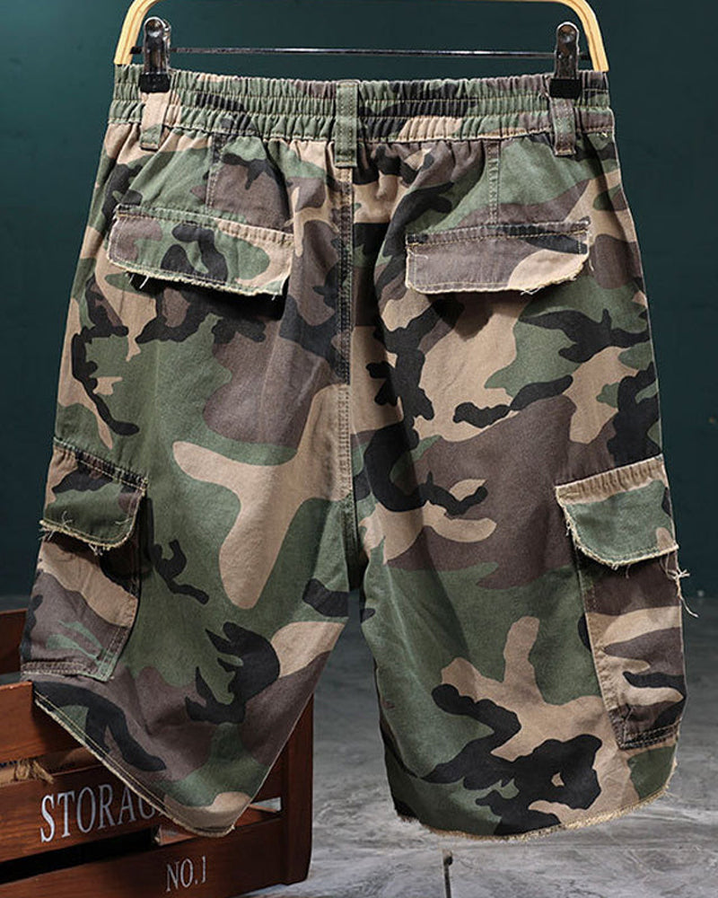 🔥 Men's Studded Camouflage Cargo Shorts