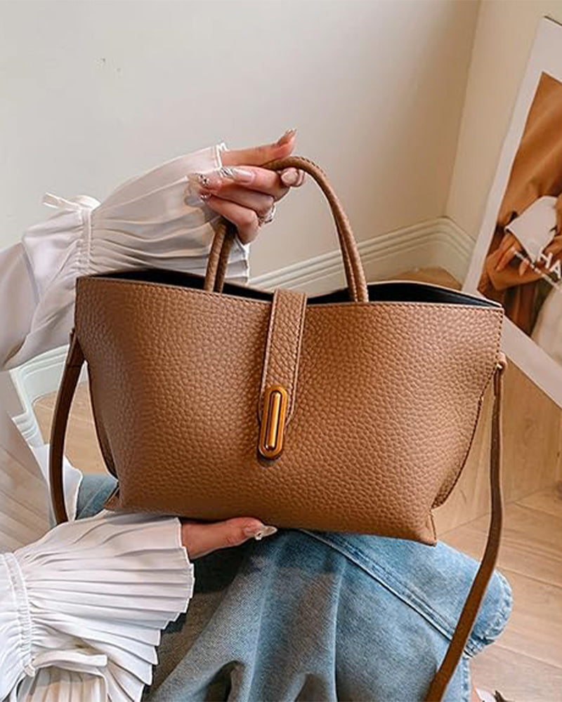 Women's Elegant Solid Color French Style Handbag